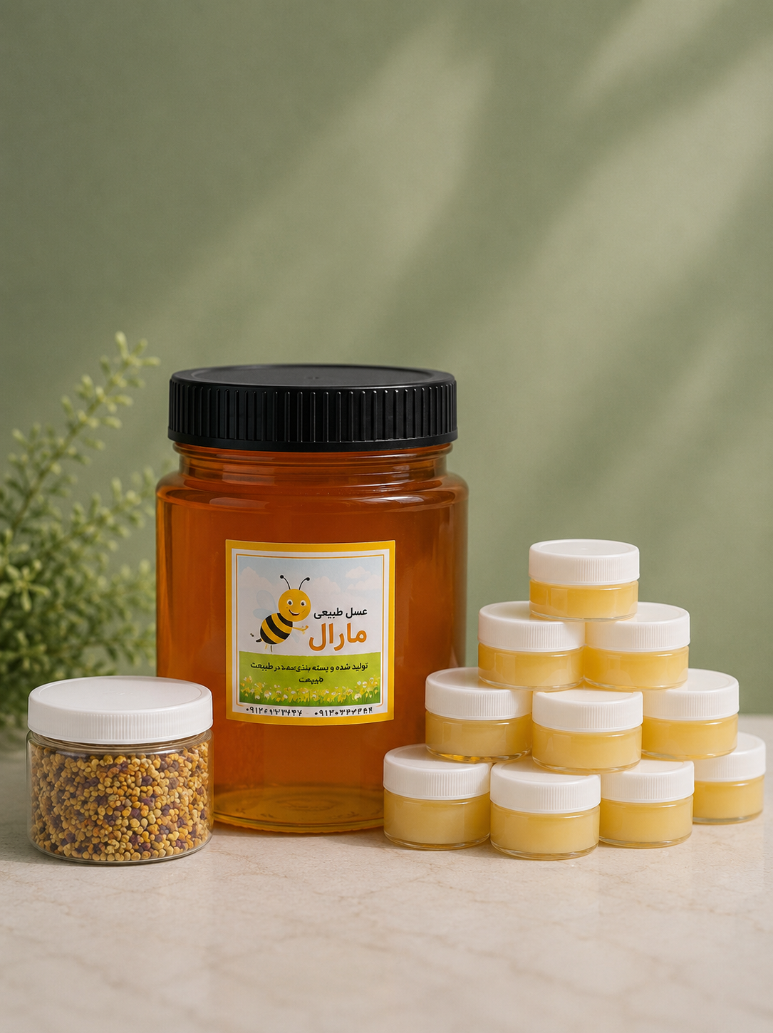 ترکیب معجون رویال مکس مارال ترکیب عسل طبیعی ژل رویال و گرده گلسه گانه فرآورده های زنبور عسل